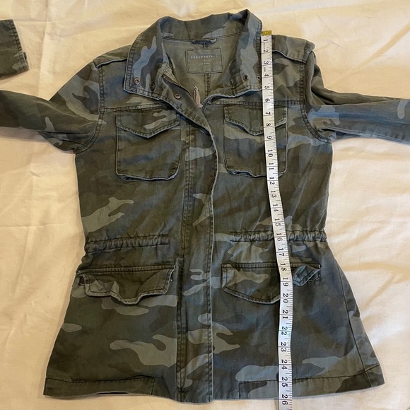 Aeropostale Womens Camouflage Utility Jacket Drawstring Waist Pockets Size S‎ - Picture 8 of 9